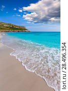 Alaior Cala Son Bou in Menorca turquoise beach at Balearic islands. Стоковое фото, фотограф Tono Balaguer / Ingram Publishing / Фотобанк Лори