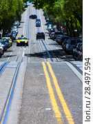 San Francisco Hyde Street Nob Hill in California USA (2013 год). Стоковое фото, фотограф Tono Balaguer / Ingram Publishing / Фотобанк Лори