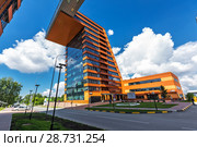 Технопарк Новосибирского Академгородка ( Академпарк ). Новосибирск, Новосибирская область, Западная Сибирь, Россия (2018 год). Редакционное фото, фотограф Евгений Мухортов / Фотобанк Лори