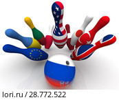Геополитические успехи России. Концепция. Стоковая иллюстрация, иллюстратор WalDeMarus / Фотобанк Лори