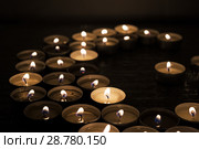 Symbols of Islam. Candle lights on black background. Стоковое фото, фотограф Роман Клевцов / Фотобанк Лори