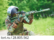 Military soldier with assault rifle. Стоковое фото, фотограф Дмитрий Калиновский / Фотобанк Лори