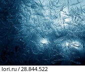 Frosty pattern on winter window. Стоковое фото, фотограф ElenArt / Фотобанк Лори