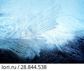 Frosty pattern on winter window. Стоковое фото, фотограф ElenArt / Фотобанк Лори