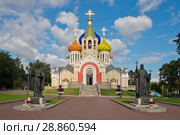 Москва. Переделкино.Соборный храм Святого Благоверного князя Игоря Черниговского (2018 год). Редакционное фото, фотограф Литвяк Игорь / Фотобанк Лори