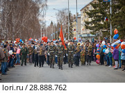 Митинг на празднике "День победы" в провинции (2018 год). Редакционное фото, фотограф Иван Карпов / Фотобанк Лори