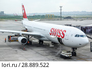 Swiss Airbus A340 (2015 год). Редакционное фото, фотограф Art Konovalov / Фотобанк Лори