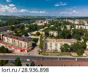 Lipetsk, Russia - Aug 5. 2018. view of Levoberezhny district and Zoya Kosmodemyanskaya street. Редакционное фото, фотограф Володина Ольга / Фотобанк Лори