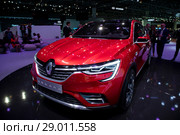Презентация нового кроссовера Renault Arkana на Московском международном автомобильном салоне 2018 в городе Москве, Россия. Редакционное фото, фотограф Николай Винокуров / Фотобанк Лори