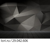 White abstract triangle facet lowpoly surface 3d illustration. Стоковая иллюстрация, иллюстратор Евгений Забугин / Фотобанк Лори