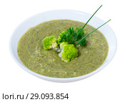 Creamy broccoli soup. Стоковое фото, фотограф Яков Филимонов / Фотобанк Лори