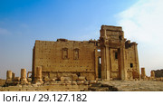 Destroyed temple of Baal in Palmyra, Syria, Eliminated by ISIS (2011 год). Стоковое фото, фотограф Сергей Майоров / Фотобанк Лори