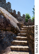 The steps to the top of of curtain walls. Castle of the Moors. Sintra. Portugal (2016 год). Стоковое фото, фотограф Сергей Пристяжнюк (Serg Zastavkin) / Фотобанк Лори