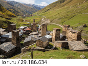 Svan towers in Ushguli (2018 год). Стоковое фото, фотограф Юлия Бабкина / Фотобанк Лори