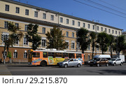 Voronezh, Russia - August 23. 2018 technical school of construction technology on Prospekt Revolyutsii. Редакционное фото, фотограф Володина Ольга / Фотобанк Лори
