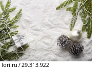 Christmas and New Year background. Стоковое фото, фотограф Мельников Дмитрий / Фотобанк Лори