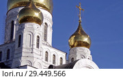 Ханты-Мансийск. Церковь Воскресения Христова. Khanty-Mansiysk. Church of the Resurrection. (2016 год). Стоковое видео, видеограф Евгений Романов / Фотобанк Лори