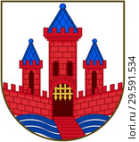 Герб города Раннерс. Дания. Стоковая иллюстрация, иллюстратор Владимир Макеев / Фотобанк Лори