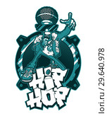Emblem, logo, badge, sticker Hip Hop music. Стоковая иллюстрация, иллюстратор Александр Павлов / Фотобанк Лори