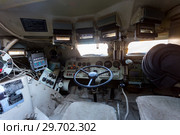 Inside the unified command-staff vehicle R-149MA1 of russian army based on the BTR-80 (2018 год). Редакционное фото, фотограф FotograFF / Фотобанк Лори