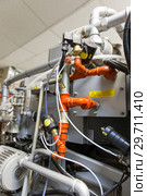 Gas heating system boiler room equipments. Стоковое фото, фотограф Евгений Ткачёв / Фотобанк Лори