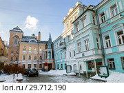 Moscow, Russia - DEC 23, 2018: I.S.Turgenev's library in winter day. Редакционное фото, фотограф Юлия Кузнецова / Фотобанк Лори