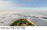 Travel on the icebreaker in the ice, Antarctica. Стоковое видео, видеограф Vladimir / Фотобанк Лори