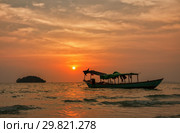 Tropical sunset (2013 год). Стоковое фото, фотограф Юлия Бабкина / Фотобанк Лори