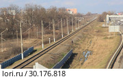 Ростовское шоссе. Въезд в город Краснодар (2019 год). Стоковое видео, видеограф Олег Хархан / Фотобанк Лори