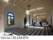 Galleries in Chateau de Chenonceau, France (2018 год). Редакционное фото, фотограф Яков Филимонов / Фотобанк Лори