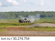 БТР-82 на Международном военно-техническом форуме "Армия-2018". Московская область, полигон "Алабино" Редакционное фото, фотограф Игорь Долгов / Фотобанк Лори