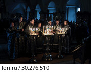 Великое повечерие в Новодевичьем монастыре (2019 год). Редакционное фото, фотограф Дмитрий Неумоин / Фотобанк Лори