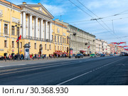 Невский проспект. Дом Ф. Н. Петрово-Соловово - Дом Бенардаки - Дом Юсуповых. Санкт-Петербург (2017 год). Редакционное фото, фотограф Александр Щепин / Фотобанк Лори