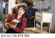 Portrait of male and female restorers. Стоковое фото, фотограф Яков Филимонов / Фотобанк Лори