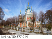 Церковь Покрова Пресвятой Богородицы в Егерской слободе, Мариенбург (2019 год). Стоковое фото, фотограф Юлия Бабкина / Фотобанк Лори