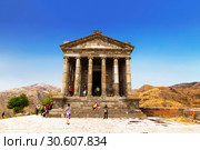 The temple of Garni - a pagan temple in Armenia was built in the first century ad by the Armenian king Trdat (2018 год). Редакционное фото, фотограф Наталья Волкова / Фотобанк Лори