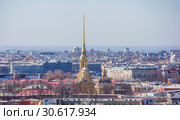Петропавловская крепость. Вид с аэролифта. Санкт-Петербург (2019 год). Стоковое фото, фотограф Сергей Афанасьев / Фотобанк Лори