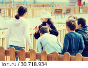 Children playing outdoors. Стоковое фото, фотограф Яков Филимонов / Фотобанк Лори