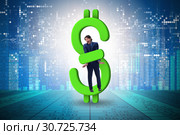 Businessman in dollar and debt concept. Стоковое фото, фотограф Elnur / Фотобанк Лори