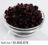 Dehydrated blueberries in bowl. Стоковое фото, фотограф Яков Филимонов / Фотобанк Лори