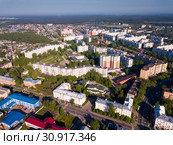 Orekhovo-Zuyevo cityscape from drone (2019 год). Стоковое фото, фотограф Яков Филимонов / Фотобанк Лори