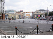 Москва. Улица Охотный Ряд. Вид на Театральный проезд от здания Государственной думы (2009 год). Редакционное фото, фотограф Илюхина Наталья / Фотобанк Лори