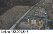 video aerial view of the embedded territory and the development of new lands. Стоковое видео, видеограф Aleksandr Sulimov / Фотобанк Лори
