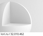 Sphere with cubical cut sector. 3d r. Стоковая иллюстрация, иллюстратор EugeneSergeev / Фотобанк Лори