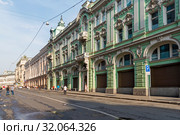 Дом Московского Купеческого общества («Посольское подворье») 1889—1890, архитектор Б. В. Фрейденберг.  Москва (2018 год). Редакционное фото, фотограф Александр Щепин / Фотобанк Лори