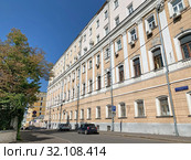 Московский научно-исследовательский радиотехнический институт (МНИРТИ). Москва, Большой Трёхсвятительский переулок, 2/1 ст. 1,  Малый Трёхсвятительский переулок, 1 ст3 (2019 год). Редакционное фото, фотограф Овчинникова Ирина / Фотобанк Лори