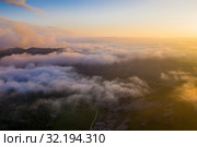 Picos de Europa in clouds during sundown (2019 год). Стоковое фото, фотограф Яков Филимонов / Фотобанк Лори