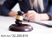 Judge and his gavel in law concept. Стоковое фото, фотограф Elnur / Фотобанк Лори