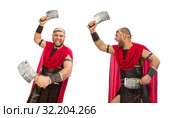 Gladiator isolated on white background. Стоковое фото, фотограф Elnur / Фотобанк Лори