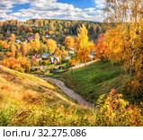 Домики Плёса View of the Ples houses (2012 год). Стоковое фото, фотограф Baturina Yuliya / Фотобанк Лори